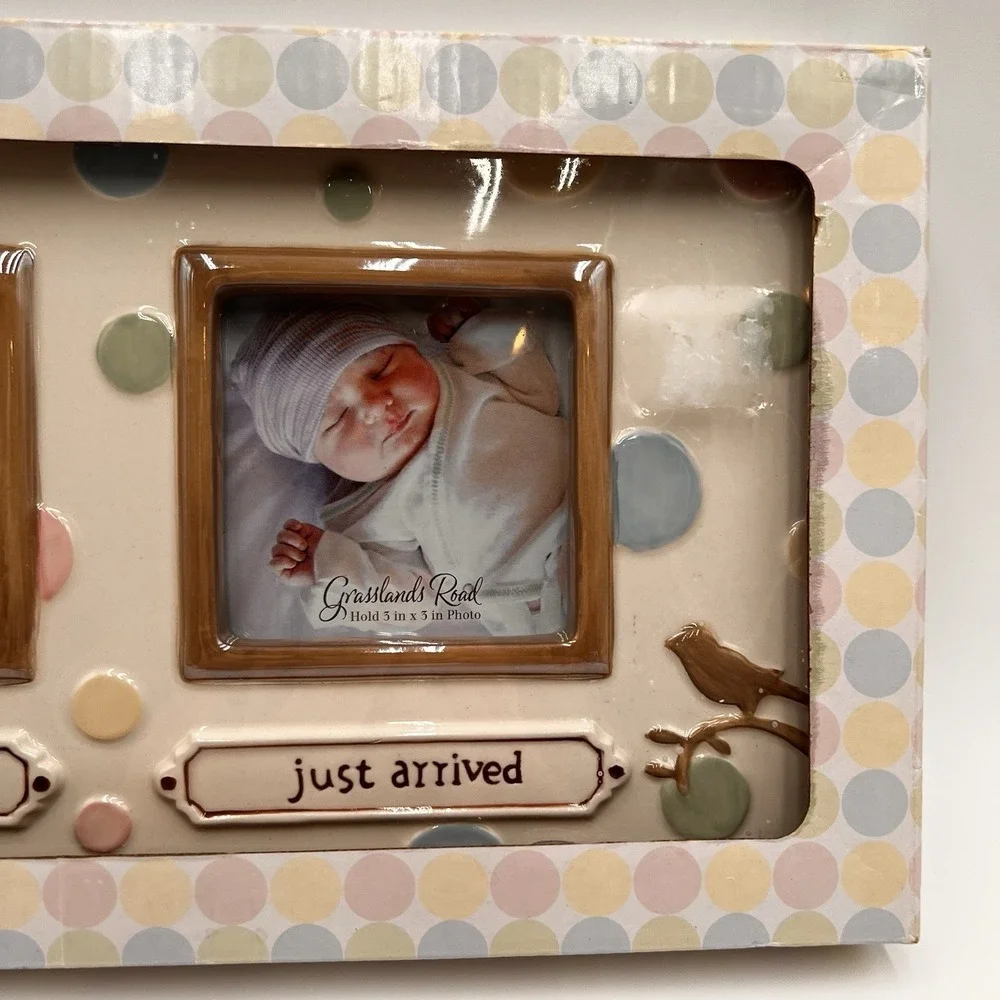 Grasslands Road Sonogram and newborn picture frame. Size 12‎ 1/4